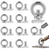 EXLECO 10Pcs M8 Dado a Occhiello con Bulloni M8*20mm Metrico Dadi Anello O