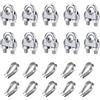 YOCZOX,Morsetto per fune metallica 4 mm in acciaio inox clip per fune gire
