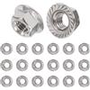 QIMEI-SHOP Dadi Flangiati M8 Esagonali in Acciaio Inox Autobloccanti Con F