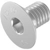 SECCARO Vite a testa svasata M8 x 14 mm acciaio inox V2A VA A2 DIN 7991 / IS