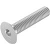 SECCARO Vite a testa svasata M8 x 40 mm acciaio inox V2A VA A2 DIN 7991 / IS