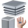 EMFA Tappo Terminale per Tubo Quadrato 40x40 mm Grigio Tappi in Plastica con
