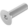 SECCARO Vite a testa svasata M8 x 30 mm acciaio inox V2A VA A2 DIN 7991 / IS