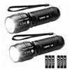 Lighting EVER LE Torcia LED Potente Professionale 2 Pezzi Torcia LED Portatile con Pile Pi