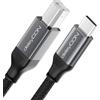 deleyCON 1m Cavo Stampante USB C (per Stampante Scanner MIDI) Cavo USB-C su