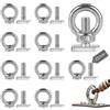 EXLECO 10Pcs M8 Dado a Occhiello con Bulloni M8*25mm Metrico Dadi Anello O