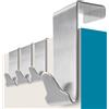 Menz Appendiabiti da Porta 40mm 4 x Ganci appendi abiti per porte inox + c