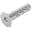 SECCARO Vite a testa svasata M8 x 35 mm acciaio inox V2A VA A2 DIN 7991 / IS
