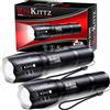 REHKITTZ Torcia Super Luminosa Portatile LED (Confezione da 2) 2000 Lumen To