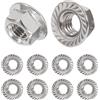 QIMEI-SHOP Dadi Flangiati M10 Esagonali in Acciaio Inox - Dadi Autobloccanti c