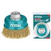 Total SPAZZOLA A TAZZA FLEX SMERIGLIATRICE METALLICA OTTONE Ø150mm ATTACCO M14 TOTAL