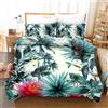Decorazione artistica Jess Set copripiumino 3D motivo pappagallo foglia floreale set biancheria da letto...