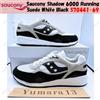 Saucony Shadow 6000 Running Suede Bianco Nero S70441-69 Taglia Uomo