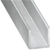 CQFD Alluminio grezzo inossidabile U-profile 20 x 25 x 20 x 1,5 int.22-1 m