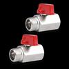 PetGlimmer 2 Pezzi Valvola a Sfera 1/2,Mini Rubinetto 1/2 Pollice,Rubinetto A S