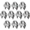 New Marine - Morsetti per fune in acciaio INOX 6 mm 10 pezzi per fune meta