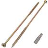SKIR'CO (10 pezzi) Universale Acciaio Zincato 6,0 x 240 mm Giallo Viti Legno T