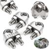 Mbsomnus Morsetti per fune da 2 mm 12 pezzi in acciaio inox A4(V4A) DIN741