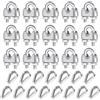 FASBET 15 morsetti per fune da 4 mm in acciaio inox M4 4 mm morsetto per fune meta