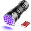 Lepro LE Torcia UV Portatile 21 LED in metallo 3 Batterie AAA incluse 395nm a ra