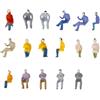 100x 1:100 HO Model Train Railway Railroad Painted People Park Figures Scene