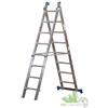 VENUS SCALA ALLUMINIO 2X 8 GRADINI 250-410 CM CAVALLETTO APPOGGIO SFILO