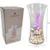 La bolata Vaso in vetro 20-25 cm Trasparente Elegante Per Fiori Piante anfora arredo