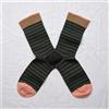BONNE MAISON calzini corti uomo righe nero/verde CU301 Made in France