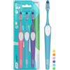TePe Spazzolino TePe Nova, Medium, 3pz, punta allungata per un accesso migliore ai denti posteriori, spazzolino medium per una rimozione della placca facile e sicura