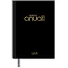 Casterli -Casterli - Agenda annuale 2024 Basic Edition, Giorno pagina - Basic Pastello. (Nero) con coperchio foderato e imbottito, lettere 2021 stamping in oro. Con formato A5, 16 x 22 cm