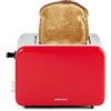 Mellerware - Tostapane Crispy! Acciaio Inox 850W | 3in1 Riscalda, Scongela, Tosta | 2 Scomparti 14x4cm | Vassoio per le briciole | Design vintage compatto | Silenzioso | 3 colori | Senza BPA | Rosso