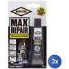 Uhu bostik 3x Collante Uhu Bostik Max Repair, modello 64379, Trasparente, per riparazioni