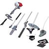IKRA utensile multifunzione a scoppio 5in1 IBKH 52: decespugliatore, tagliabordi, potatore, tagliasiepi telescopico e soffiafoglie