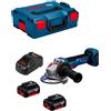 Bosch Smerigliatrice Angolare BOSCH GWS 18V-11 125mm (2 x 5,0 Ah + GAL1880CV + L-Boxx