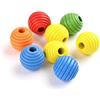 Perlin Perle di legno da 20 mm a forma di alveare sfere di legno colorate ro