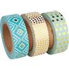Rayher Set Washi Tape Mint/Gold Foil 15Mm 3 Design Á 10M Box 30M 608910