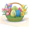 papercrush® Biglietto pop-up pasquale Cestino con uova di Pasqua e fiori S