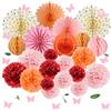 SUNBEAUTY Decorazioni per Ventaglio di Carta Rosa Decorazione di Ce