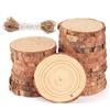 ilauke Dischi Legno senza Buco Diametro 8-9 cm 30Pz Naturale Decorazioni F
