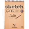 Clairefontaine 96904C Blocco con Spirale lato corto Carta per Schizzi - 50 F