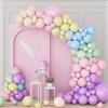 Unisun Kit Arco Palloncino Pastello 164 Pezzi Macaron Rosa Viola Blu Giallo Verde Ar