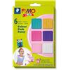 FIMO STAEDTLER FIMO Kids Pasta modellabile termoindurente per Bambini Set da 6 pa