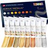 Decola Set Colori Acrilici Metallici per Dipingere 8x18ml Metallizzati in Tu