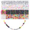 TOAOB THE ONE AND ONLY BABY TOAOB 800 Pezzi Perline Lettere per Braccialetti Colorate 6 mm Acrilico Cubo A