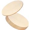 LUTER 20cm 6 Pezzi Disco In Legno Incompiuto - Dischi Rotondi Per Artigianato