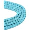 Perlin G248 - 50 pietre semi preziose color turchese da 8 mm a forma di cubo 1 fil