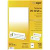 SIGEL DP049 Cartoncini pretagliati, 19 x 6 cm, 185 g/m², bianchi, 40 pz