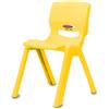 Jamara 460580 - Sedia per Bambini Smiley Fino a 100 kg, impilabile, in plastica Robusta, Adatta per Interni ed Esterni
