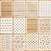 OOTSR 12 Pezzi Stencil per Pittura Muro Riutilizzabile 29x21cm Stencil De