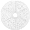 PH PandaHall 1535pz Perle Bianche Senza Foro Perle Rotonde 2.5mm 3mm 4mm 5mm